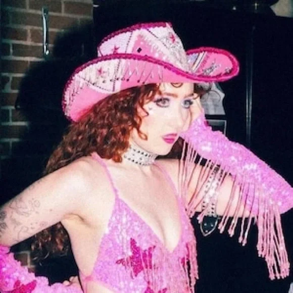 Stargazer Bodysuit, gloves, and hat - Chappel Roan pink pony club - Picture 6 of 6